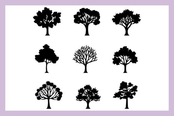 Download Oak Tree Black Silhouette 2 - Oak Collection