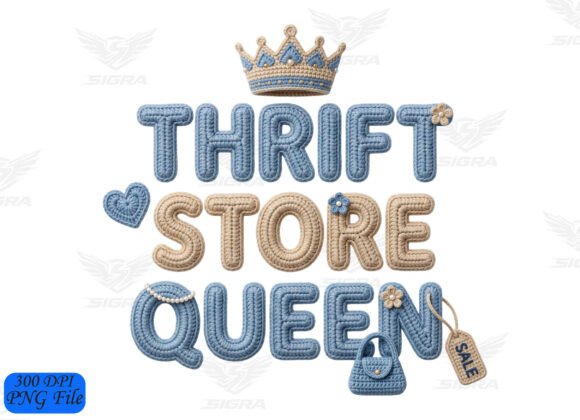 Download Thrift Store Queen PNG Design - Store Collection