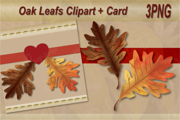 Download Oak Leaf Clip-Art Plus Square Card - Oak Collection